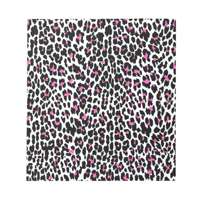 Bloc De Notas huella de leopardo rosa (Frente)