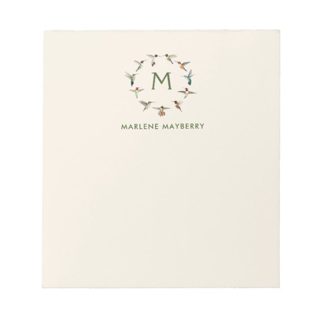 Bloc De Notas Hummingbird personalizado (Frente)