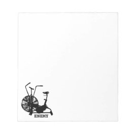 Bloc De Notas Humor de gimnasio blanco negro entrenamiento diver