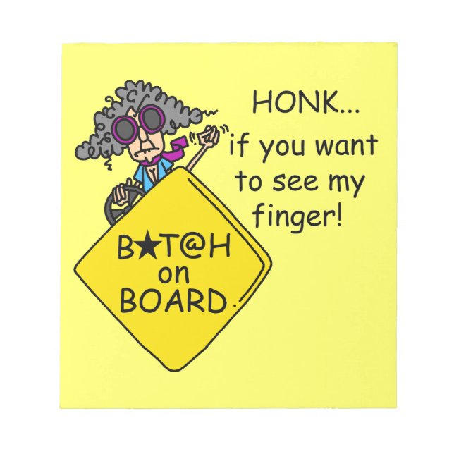 Bloc De Notas Humor de la rabia del camino (Frente)