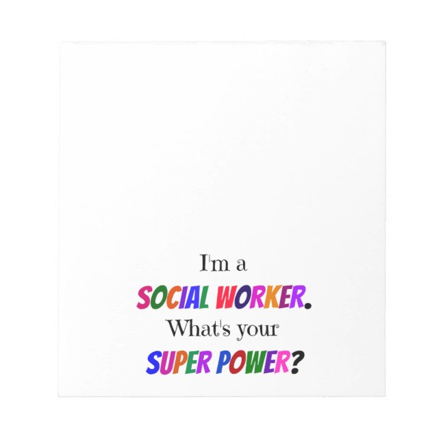 Bloc De Notas Humor de trabajador social (Frente)