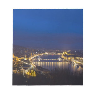 Bloc De Notas Hungría Budapest en panorama nocturno