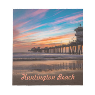 Bloc De Notas Huntington Beach Pier al atardecer Notepad