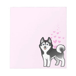 Bloc De Notas Husky siberiano / Amor Malamute de Alaskan