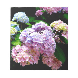 Bloc De Notas Hydrangea garden, rosa, azul, violeta floral