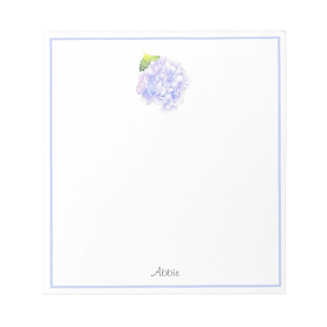 Bloc De Notas Hydrangea Watercolor Vignette (Frente)