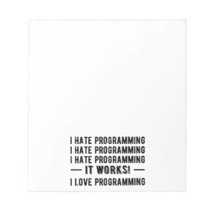 Bloc De Notas I Hate Programation - Divertido Programador II