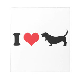 Bloc De Notas I Heart Basset Hounds