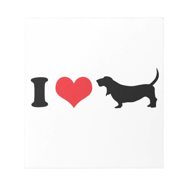 Bloc De Notas I Heart Basset Hounds (Frente)