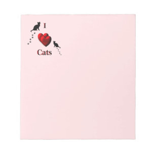 Bloc De Notas I Heart Cats Pink