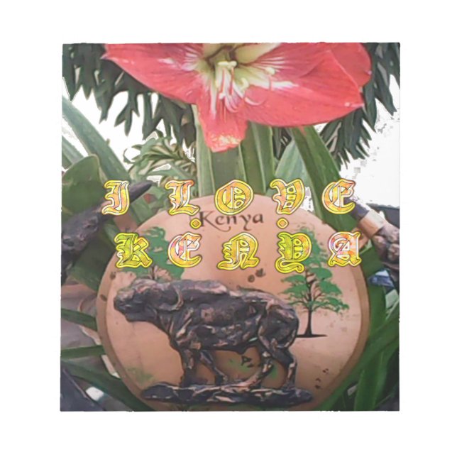 Bloc De Notas I (Heart) Kenya Buffalo Patch/Print (Frente)