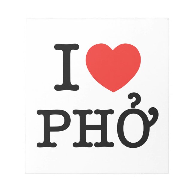 Bloc De Notas I Heart (Love) Pho (Frente)