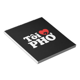 Bloc De Notas I Heart (Love) Pho (Tôi + PHỞ) Idioma Vietnamita