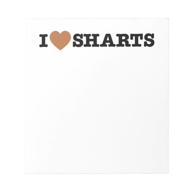 Bloc De Notas I Heart Sharts (Frente)