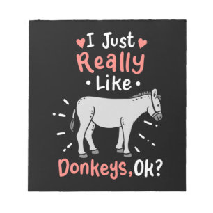 Bloc De Notas I Just Really Like Donkeys
