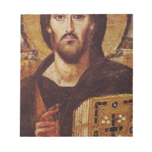 Bloc De Notas Icono del cristiano de Pantocrator del Jesucristo