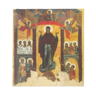 Bloc De Notas Icono ruso antiguo La intercesión