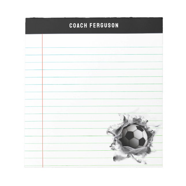 Bloc De Notas Ideas de regalo de fútbol creativo (Frente)