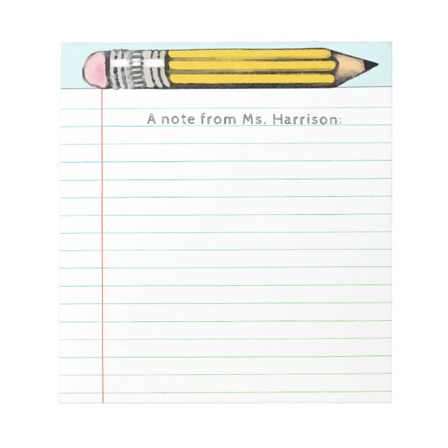 Bloc De Notas Ideas de regalos para maestros (Frente)