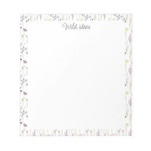 Bloc De Notas Ideas silvestres personalizadas de flores silvestr