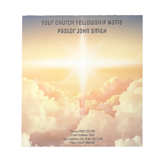 Bloc De Notas Iglesia de la Nube Celestial Cristiana (Frente)