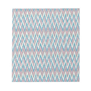 Bloc De Notas Ikat rosa y azul turbio