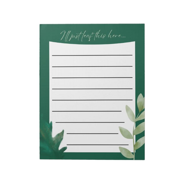 Bloc De Notas I'll Just Leaf This Here... Notepad (Lado Izquierdo)