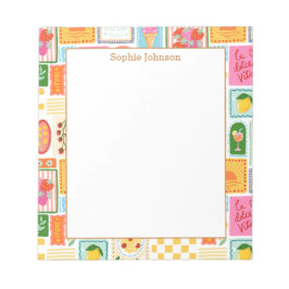 Bloc De Notas Illustrated French Italian Pattern Personalized
