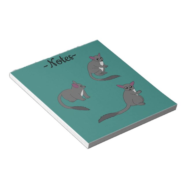 Bloc De Notas Ilustración adorable de gálagos (Lado Derecho)