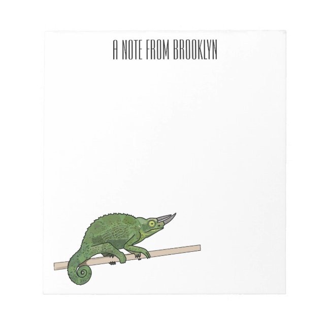 Bloc De Notas Ilustracion chameleon personalizado de Jackson (Frente)