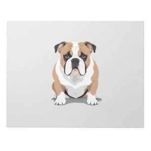 Bloc De Notas Ilustracion de arte de vectores de Bulldog inglés