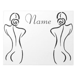 Bloc De Notas Ilustracion de arte femenino Thunder_Cove