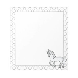 Bloc De Notas Ilustración de dibujos animados de caballo trotón