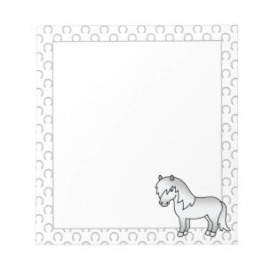 Bloc De Notas Ilustración de dibujos animados de poni Shetland g