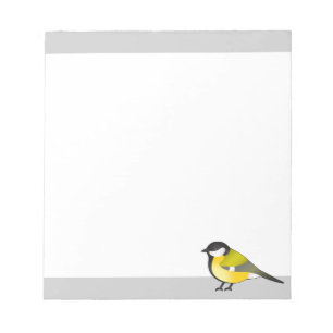 Bloc De Notas Ilustración de dibujos animados del Parus Major Pá
