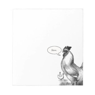 Bloc De Notas Ilustracion de gallo de época