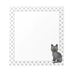Bloc De Notas Ilustración de gato de dibujos animados lindo Egyp