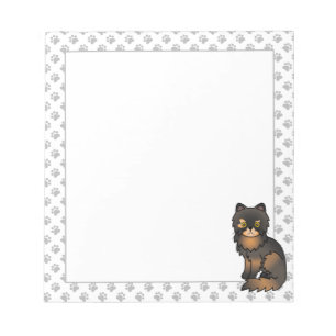 Bloc De Notas Ilustración de gato persa de punto tortie lindo di