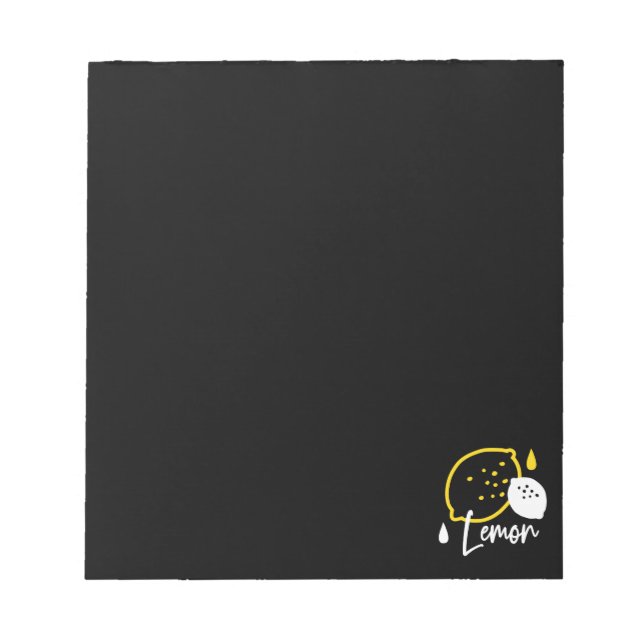 Bloc De Notas Ilustracion de limón abstracto - Arte de cítricos  (Frente)