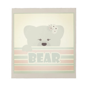 Bloc De Notas Ilustracion de oso de peluche niños impresión infa