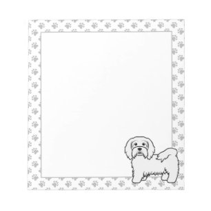 Bloc De Notas Ilustración de perro de dibujos animados Havanés b