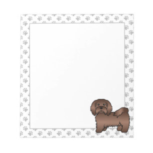 Bloc De Notas Ilustración de perro de dibujos animados Havanés d