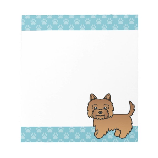 Bloc De Notas Ilustración de perro de dibujos animados Terrier C (Frente)