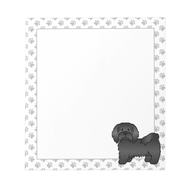 Bloc De Notas Ilustracion de perros callejero blanco de Black Ha (Frente)