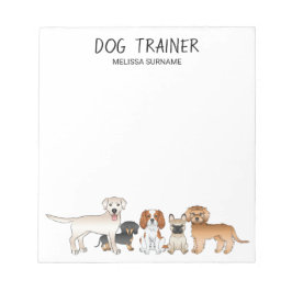 Bloc De Notas Ilustración de perros de dibujos animados lindos -