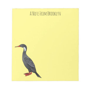 Bloc De Notas Ilustracion de personalizado de aves cormoranes de