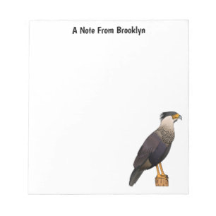 Bloc De Notas Ilustracion de personalizado de aves de Crested Ca