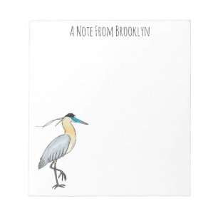 Bloc De Notas Ilustracion de personalizado de aves de garza
