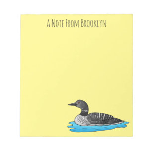 Bloc De Notas Ilustracion de personalizado de aves de Loon