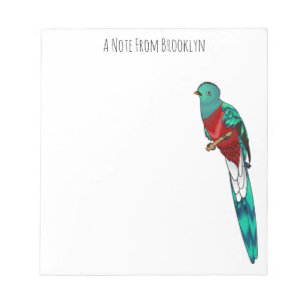 Bloc De Notas Ilustracion de personalizado de aves quetzales res